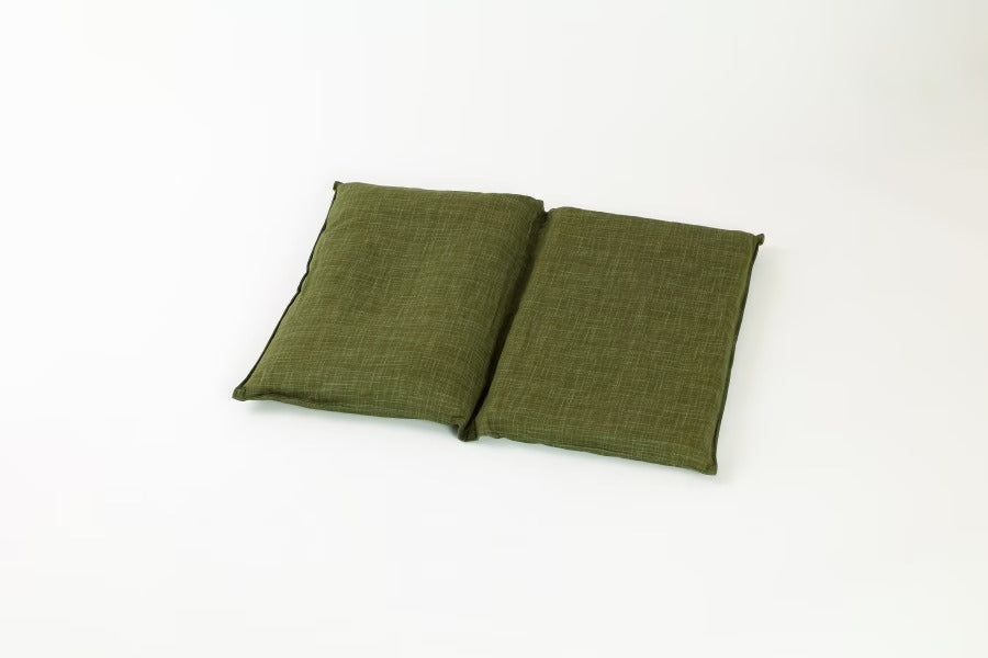 【展開が出来る】 吸水性に優れた熱を逃がす枕 (グリーン)