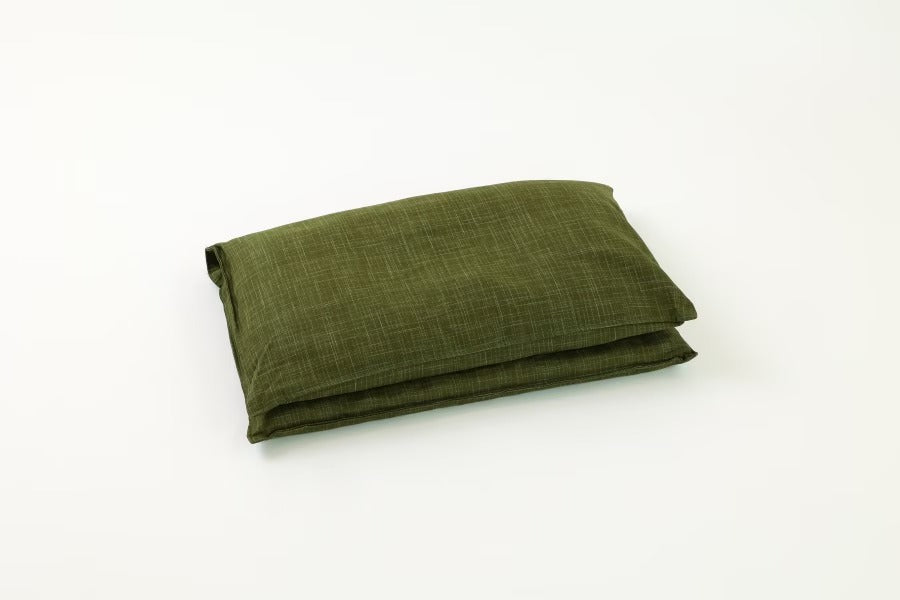 【展開が出来る】 吸水性に優れた熱を逃がす枕 (グリーン)